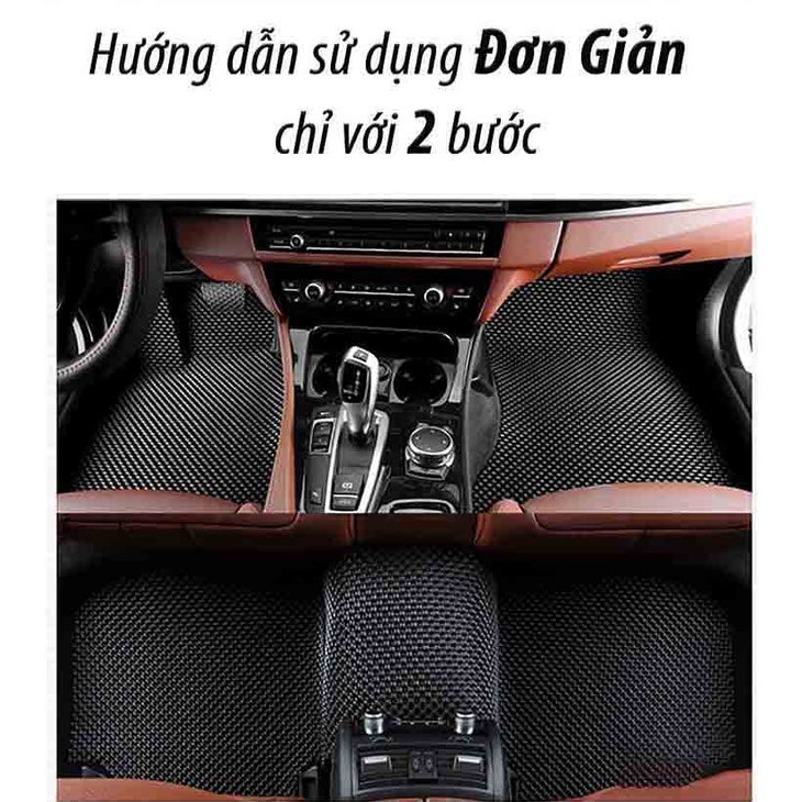 Combo 4 tấm thảm lót sàn lót chân cao su cho ô tô xe hơi 7 chỗ loại tốt