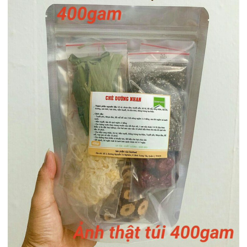 Chè dưỡng nhan - Chè tuyết yến túi 400g-12 vị