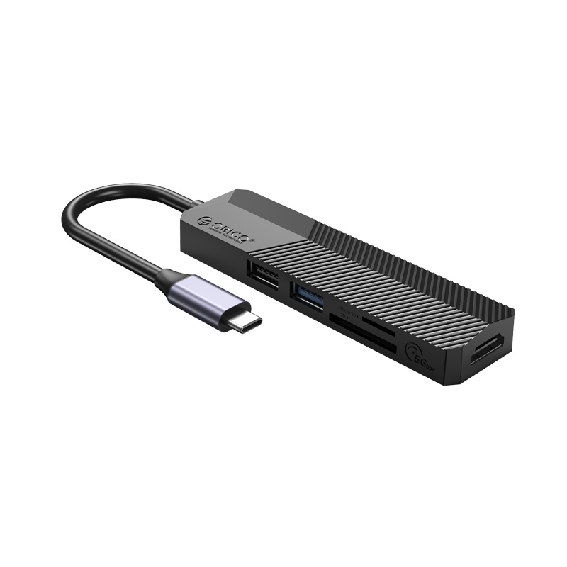 Hub USB Orico Chuyển Đổi Đa Năng 5 Trong 1 Cổng Type C Sang USB 3.0/ USB 2.0/ HDMI/ SD/ TF MDK-5P-BK-BP - Hàng Chính Hãn