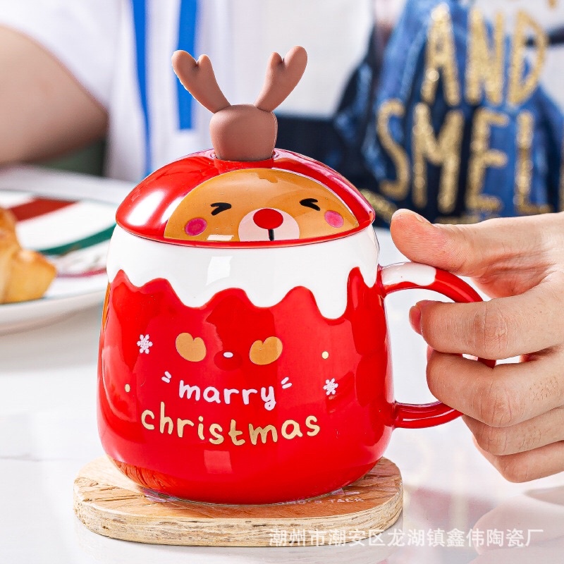 Ly Sứ Tuần Lộc Cute Marry Christmas