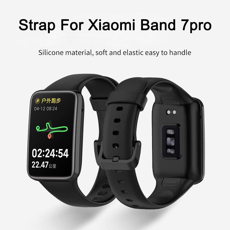 Dây Đeo Thay Thế Chất Liệu Silicone Màu Trơn Cho Xiaomi Smart Band 7 Pro