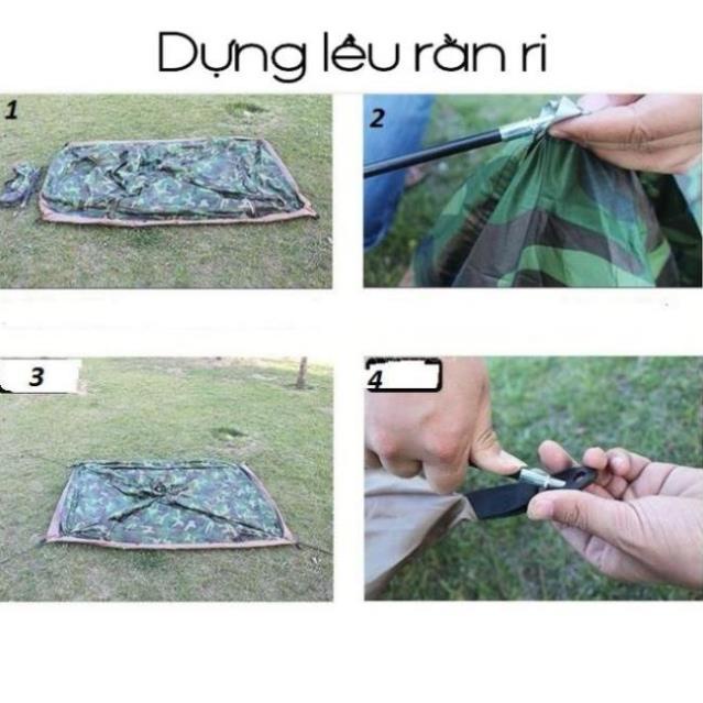 Lều du lịch, lều phượt cắm trại dã ngoại vải dù 2 lớp chống muỗi chống nắng mưa khi đi cắm trại | BigBuy360 - bigbuy360.vn