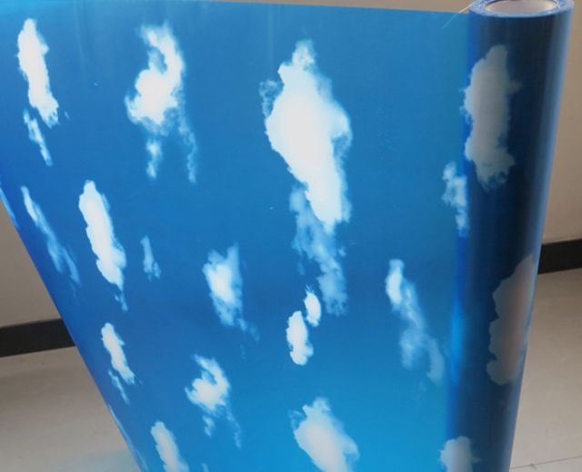 Decal Giấy Dán Kính Mây Trời xanh keo sẵn khổ 45cm