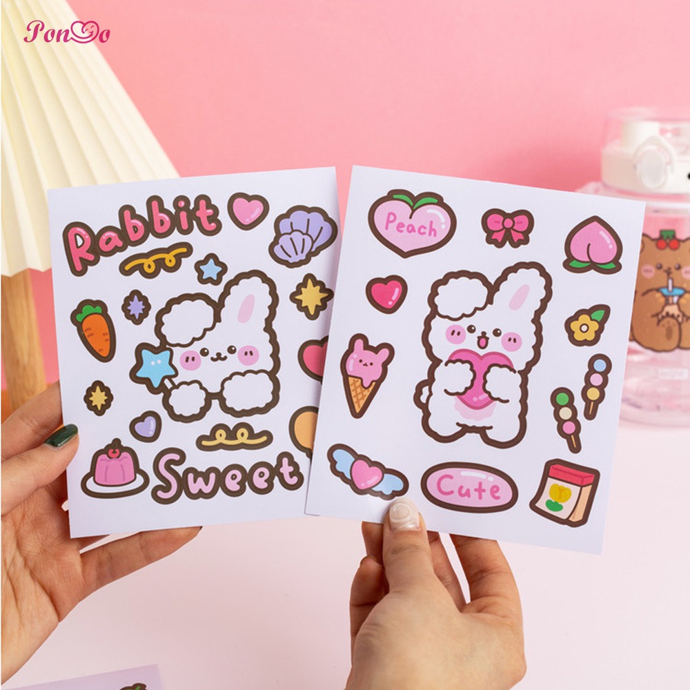 1 Sticker Dán Trang Trí Hình Gấu Xinh Xắn