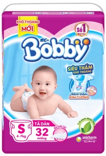 Tã dán sơ sinh Bobby S32