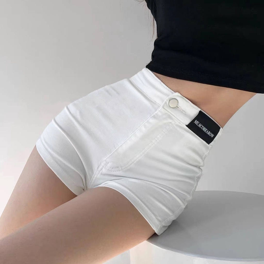 Quần Short Denim Lưng Cao Phong Cách Hàn Quốc Dễ Phối Đồ  tao bao