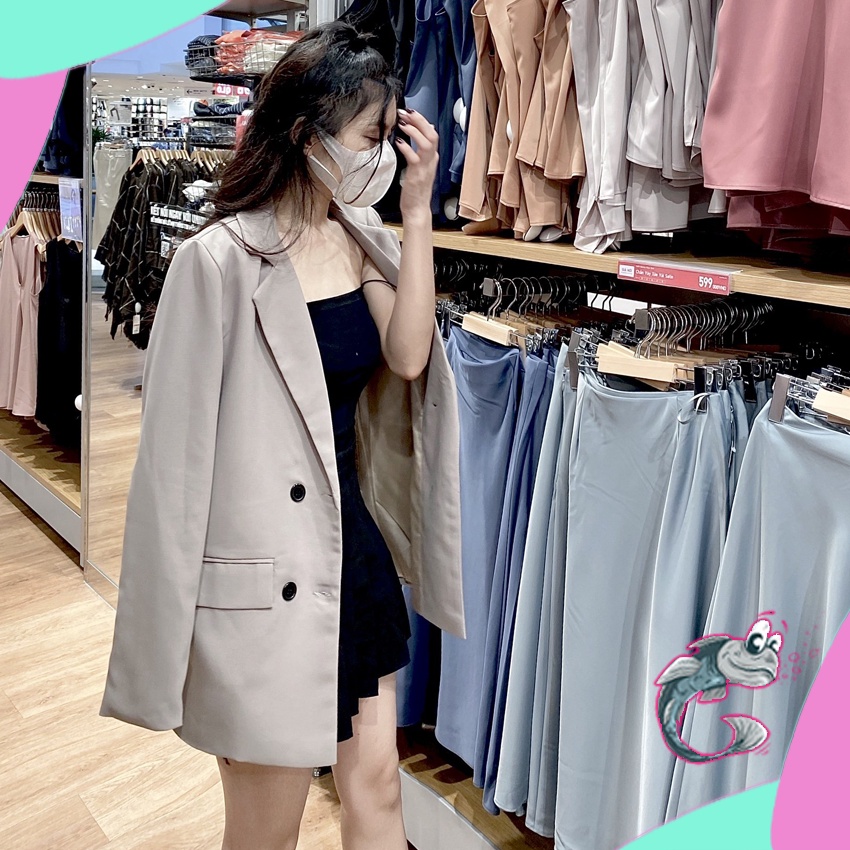 Áo blazer 2 lớp phong cách Hàn quốc - Áo vest nữ khoác ngoài