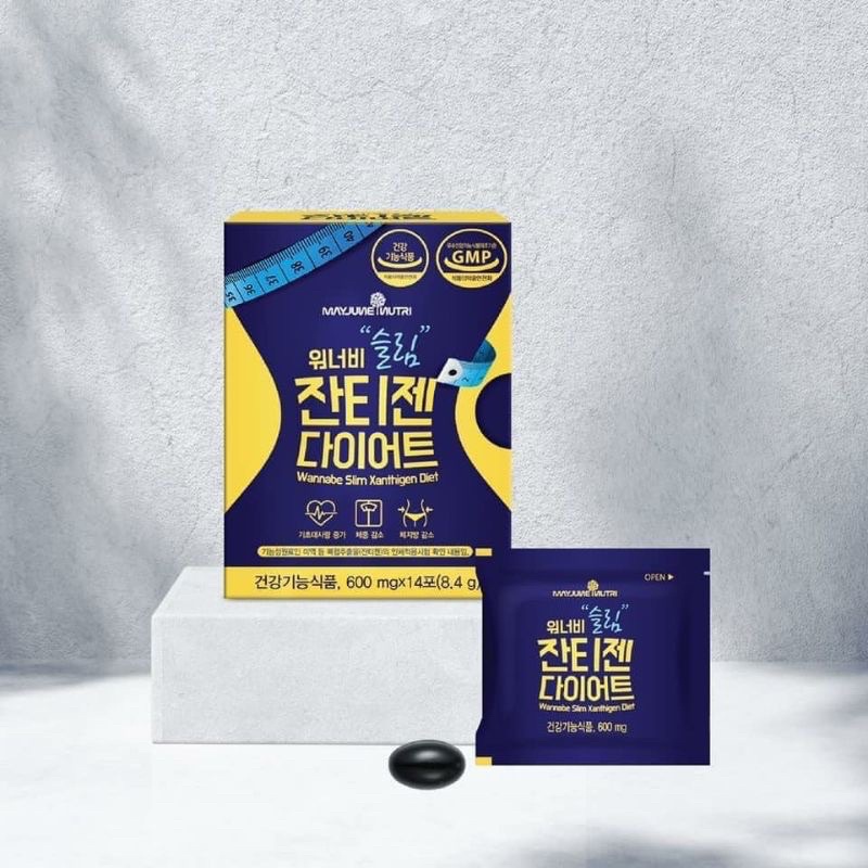 Viên uống giảm béo tiêu mỡ đào thải độc tố Wannabe Slim Xanthigen Diet Hàn Quốc Hàng chính hãng