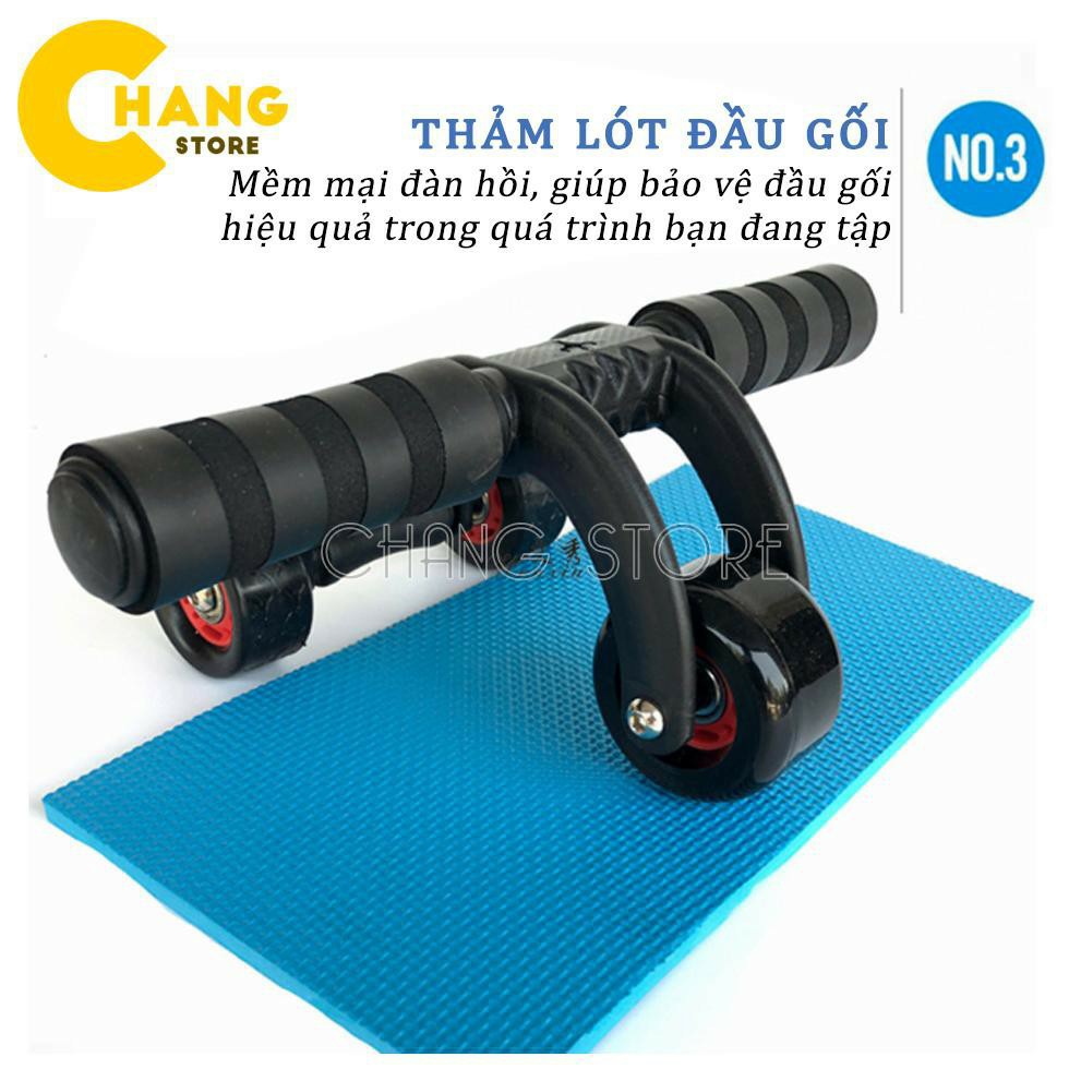 [Mã FAMAYMA giảm 10K đơn 50K] Con Lăn 3 Bánh Tập Cơ Bụng Gọn Nhẹ, Dễ Sử Dụng + Tặng Kèm Thảm