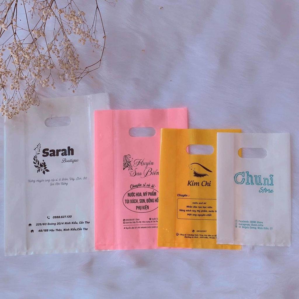 Túi nilon PE các màu sử dụng để chứa áo quần , mỹ phẩm . Có nhận in túi nilon theo yêu cầu, in bao bì