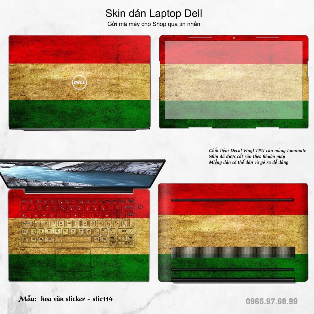 Skin dán Laptop Dell in hình Hoa văn sticker _nhiều mẫu 19 (inbox mã máy cho Shop)