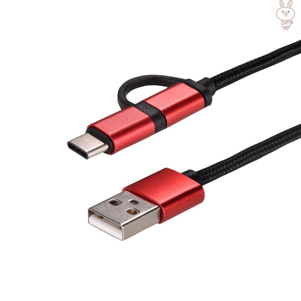 ol Original  2 in 1 Data Cable Type-C Micro USB Charging Cable Sync Data Line Cord Durable Charge Cable For     Nokia  Android Phone