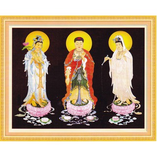 Tranh thêu chữ thập 3d Tam thế phật DLH-YA915 ( 94x73 ) chưa thêu
