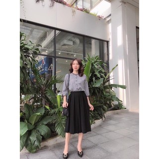 Chân váy xếp ly 4BASIC công sở siêu Hot CV07