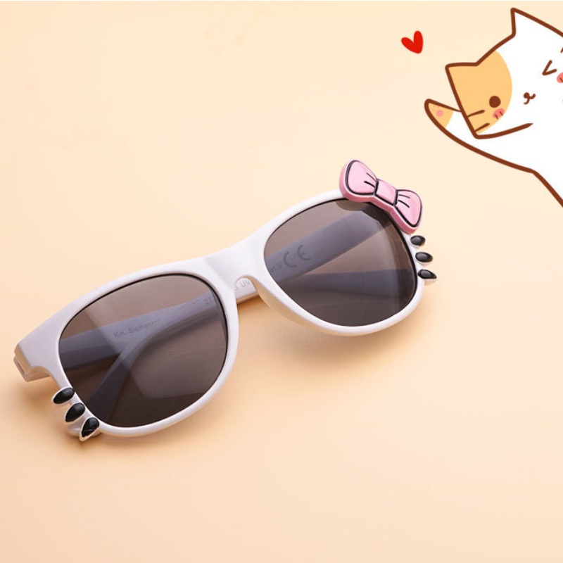 Kính mát JIUERBA hình mèo dễ thương chống tia Uv400