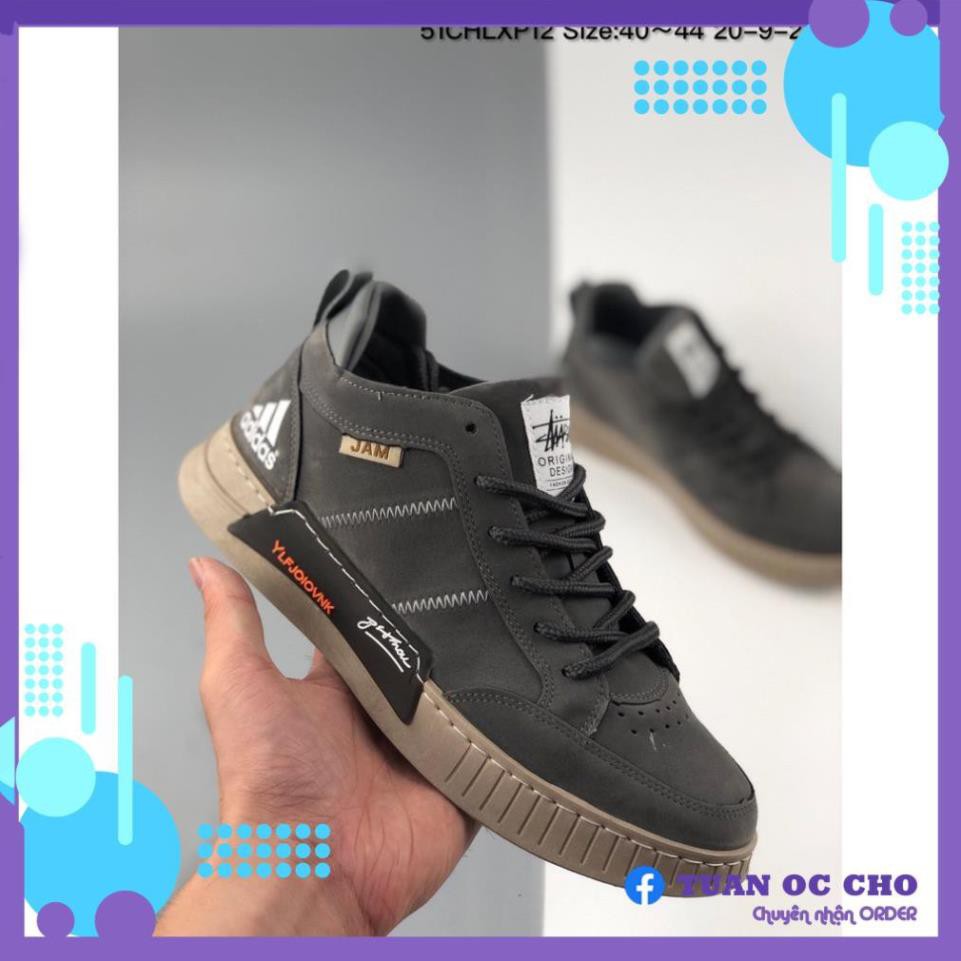 ORDER Giày Thể Thao Adidas Cổ Cao Phối Da Size 40~44