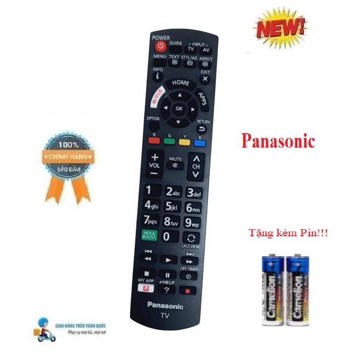 Remote Điều khiển tivi Panasonic hàng chính hãng theo TV 100% Tặng kèm Pin