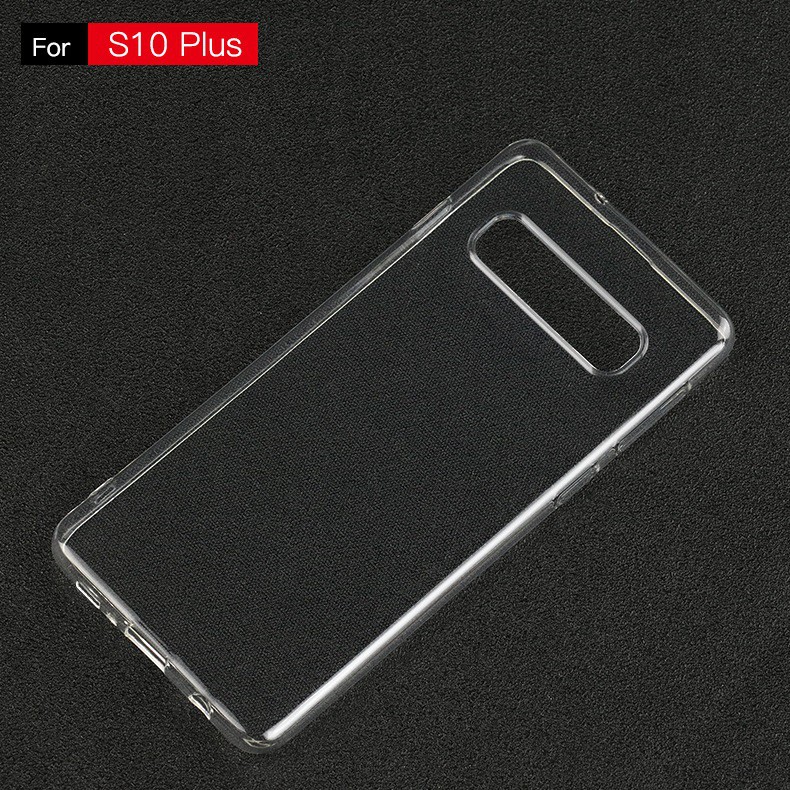 Ốp lưng silicone dẻo trong suốt cho Samsung Galaxy S10 Plus/Lite/S10 5G/S10e/S10/S9/S8/S7/S6 Plus/Edge siêu mỏng 0.5 mm