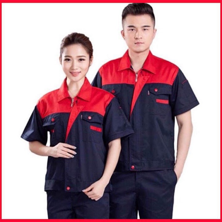 [DOO SAFETY] Bộ quần áo bảo hộ lao động nam nữ kaki khóa kéo SHUNI004B