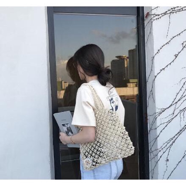 Túi cói đi biển dạng lưới