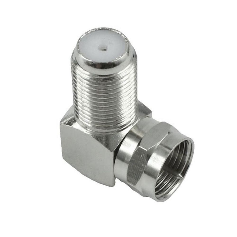 Set 5 Đầu Nối Ăng Ten Tv Rg5 Rg6 Góc Phải 90 Độ Bằng Hợp Kim Nhôm