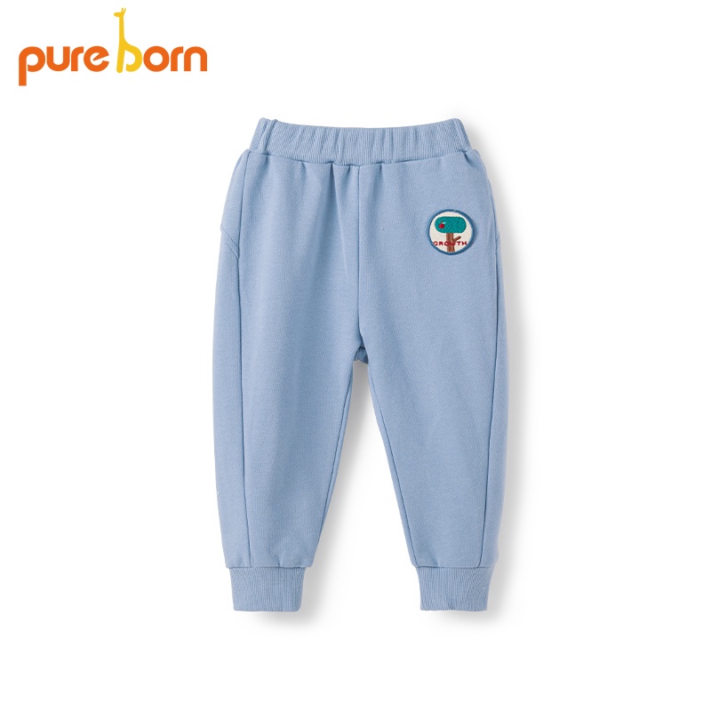 Quần Bé Trai, Bé Gái Pure Born Vải Nỉ Da Cá Hoạ Tiết in 3D, Quần Dài Cho Bé Mặc Thu Đông - T21