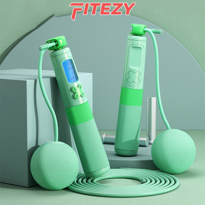 Dây nhảy không dây FITEZY giảm cân thể dục Gym tại nhà có điều chỉnh mẫu mới 2022