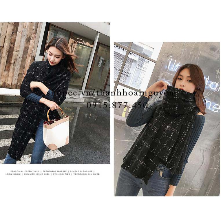 Khăn caro xước style Hàn Quốc dành cho cả nam và nữ
