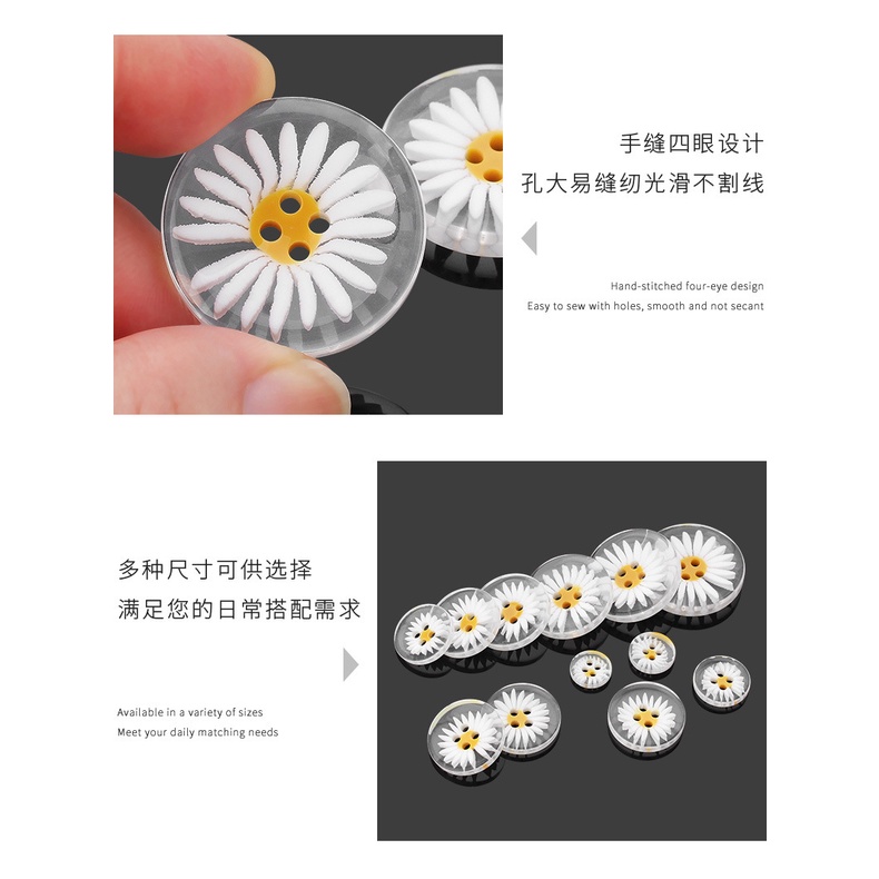 Cúc Áo Bằng Nhựa Trong Suốt Trang Trí Áo Khoác Cardigan