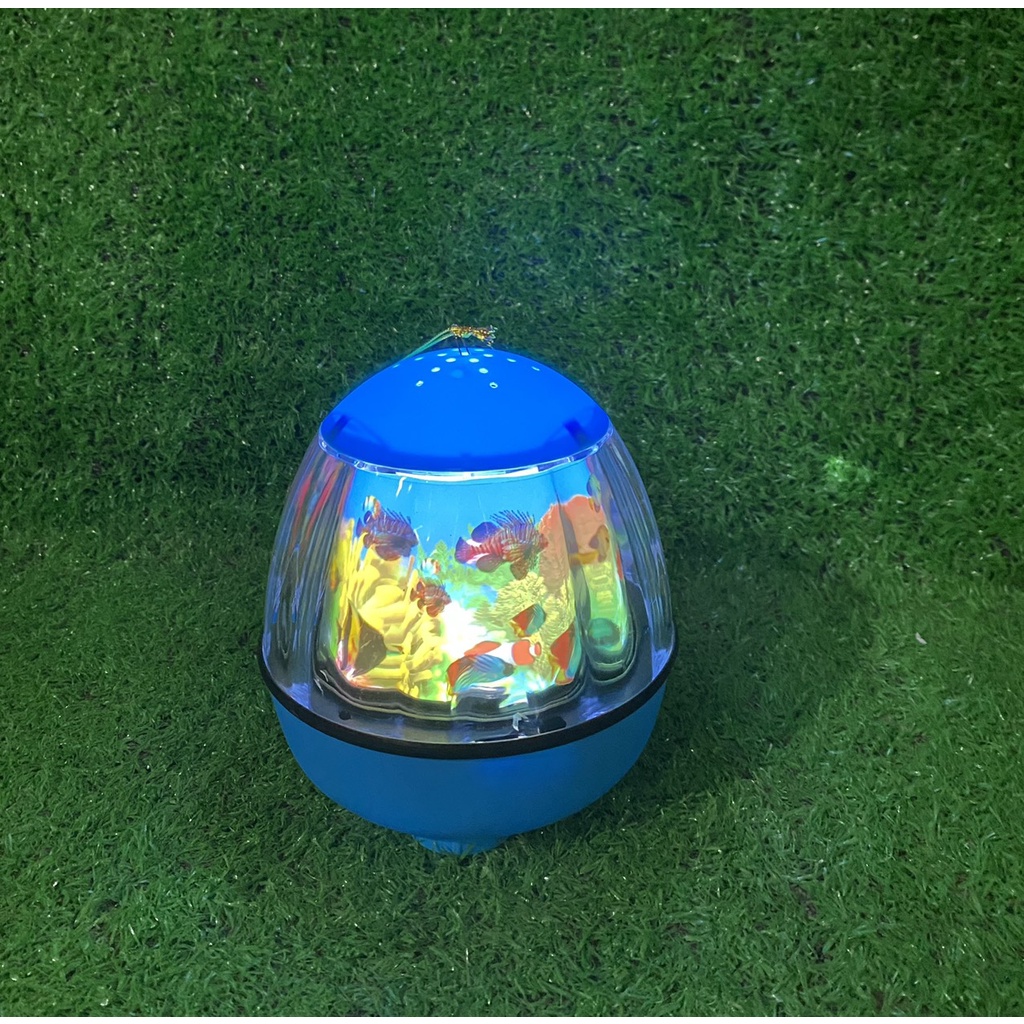 Đèn lồng bể cá xoay có đèn có nhạc siêu dễ thương cho bé, Đồ chơi trung thu