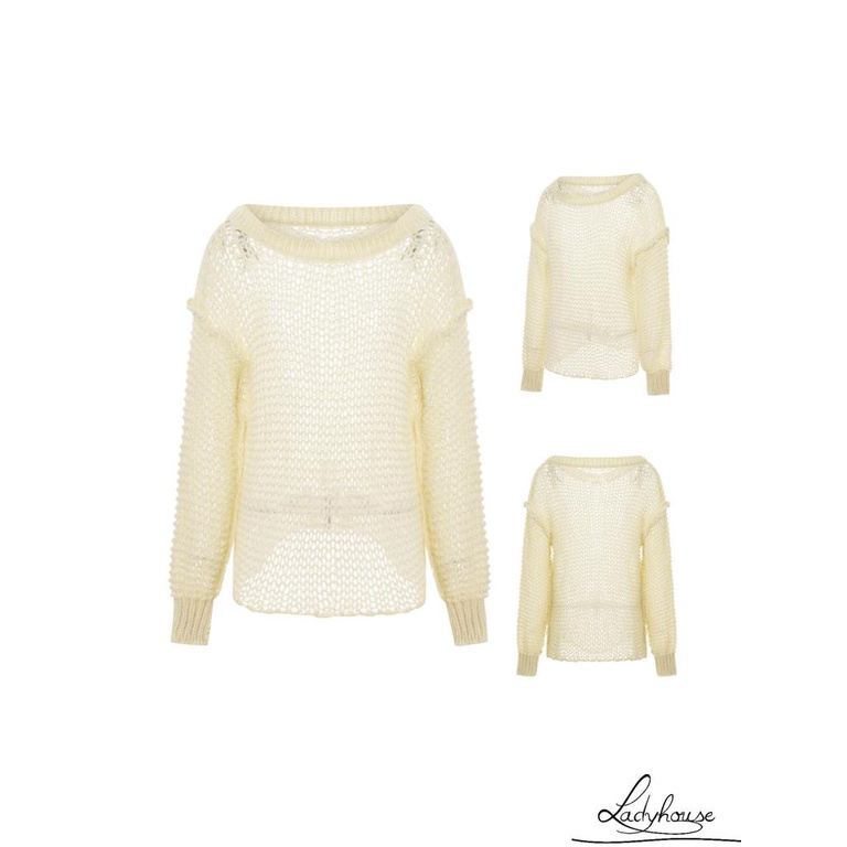 Áo khoác ngoài bikini dệt kim thiết kế khoét rỗng gợi cảm cho nữ