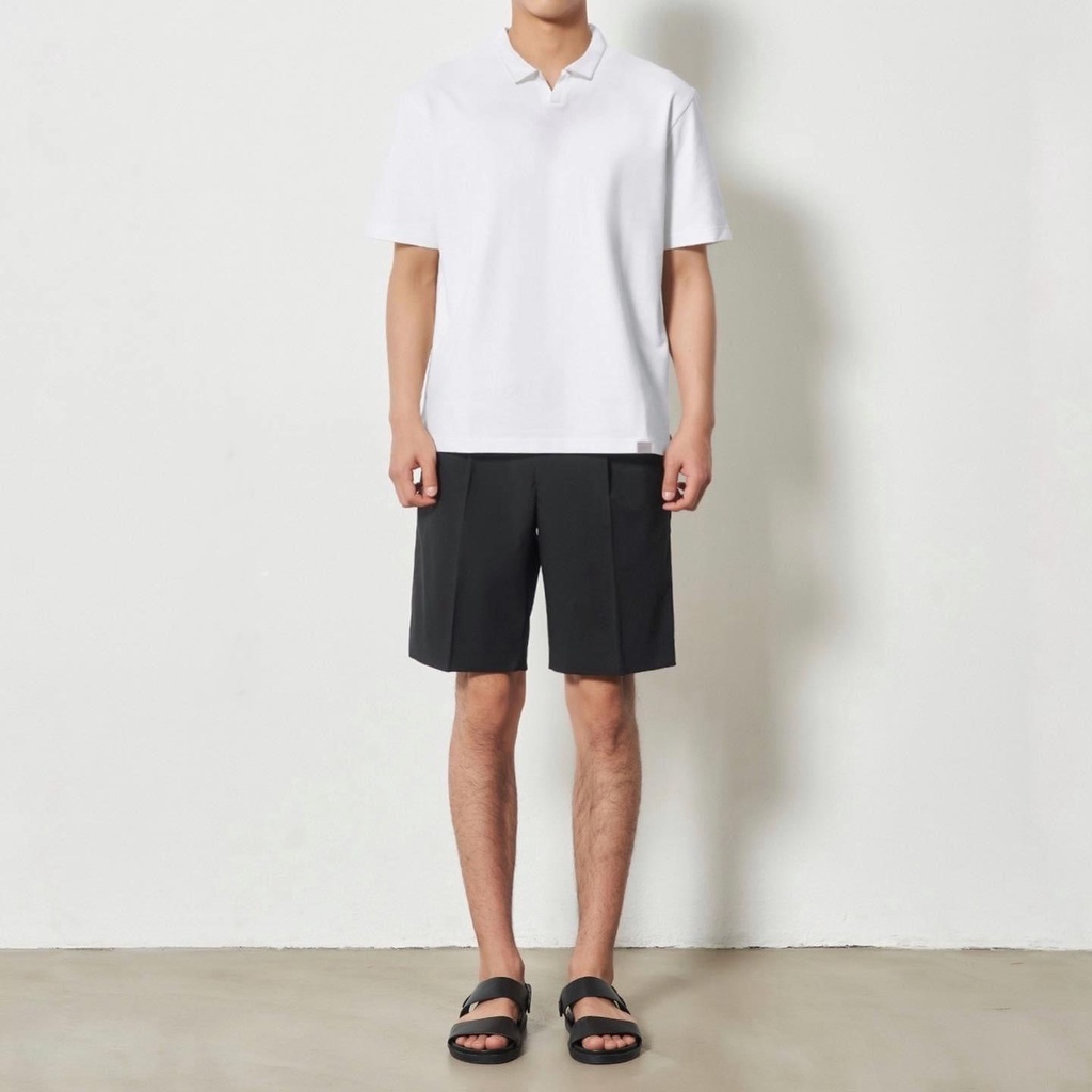 Quần short Towngent ống rộng Pintuck Slack ss21