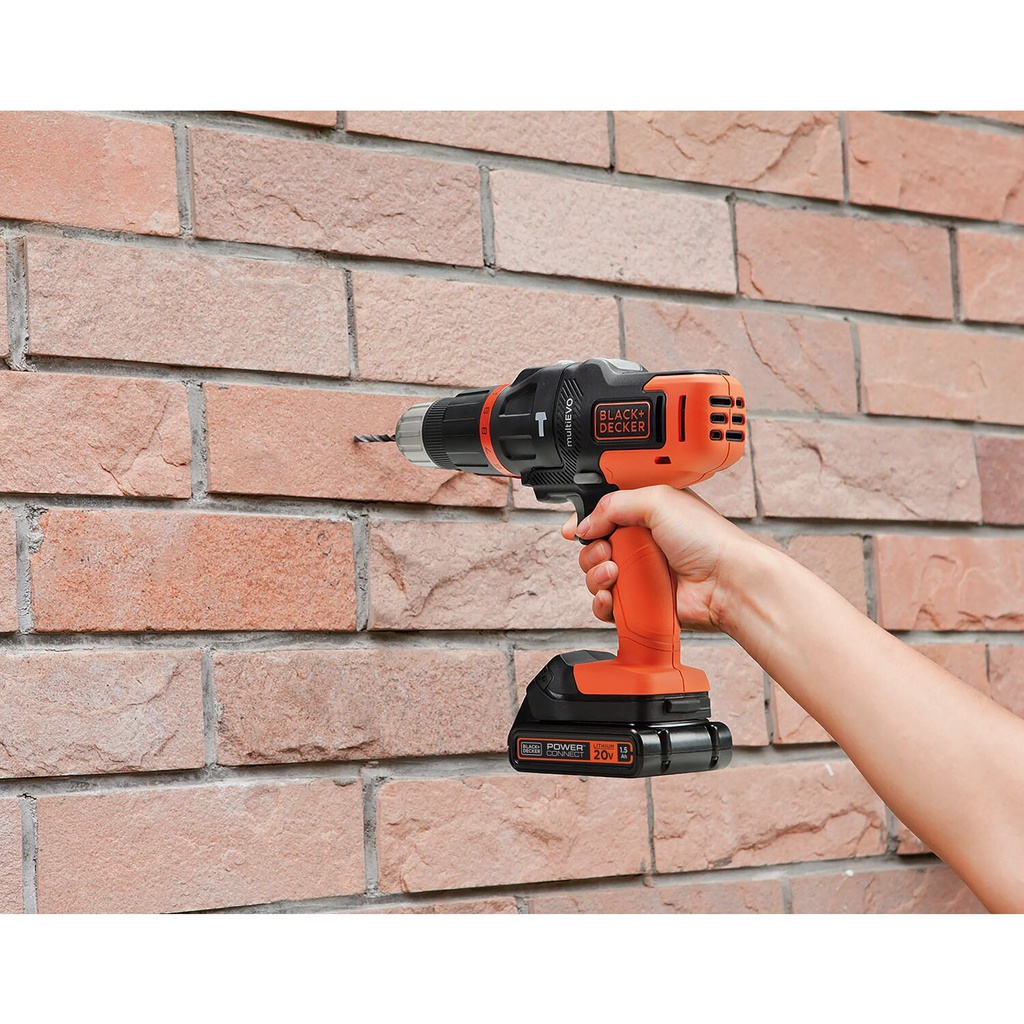 Máy khoan cầm tay dùng pin đa chức năng Black&Decker  EVO185B1 | 20V | Bảo hành 1 năm | Chính hãng