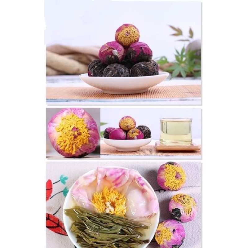 Trà hoa phổ nhĩ set 30 viên y hình