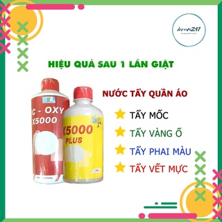 X5000 Nước Tẩy Trắng Quần Áo, Tẩy Mốc Quần Áo Chính Hãng 100% Tẩy mốc