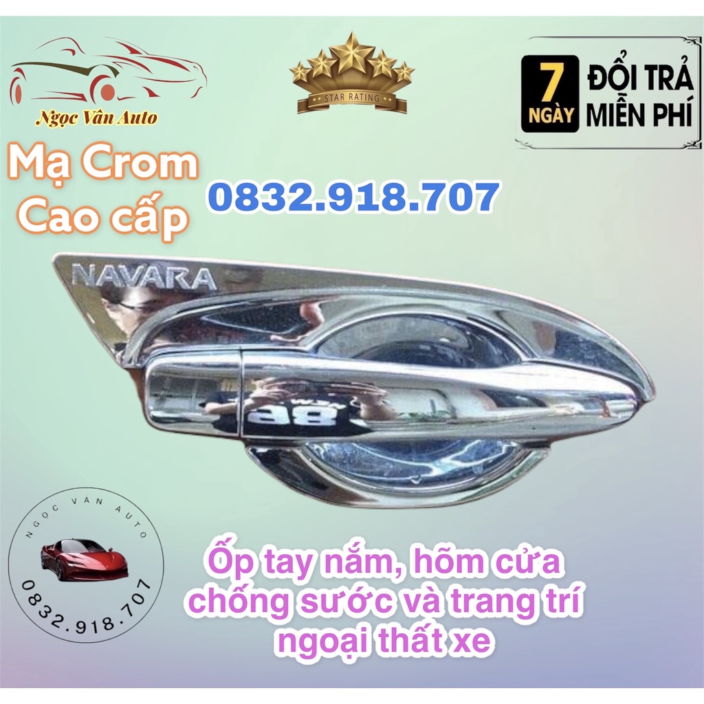 ốp tay nắm hõm cửa NAVARA 2014 - 2021 mạ crom