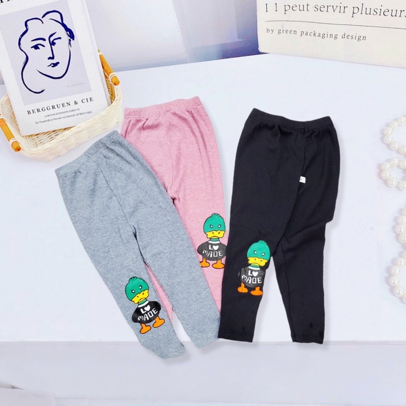 Quần legging gân cho bé gái