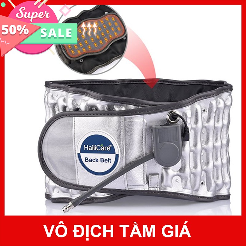 Đai Hơi Cột Sống - Đai Hơi Kéo Dãn Cột Sống, Hỗ Trợ Thoát Vị Đĩa Đệm, Chườm Nóng Giảm Đau