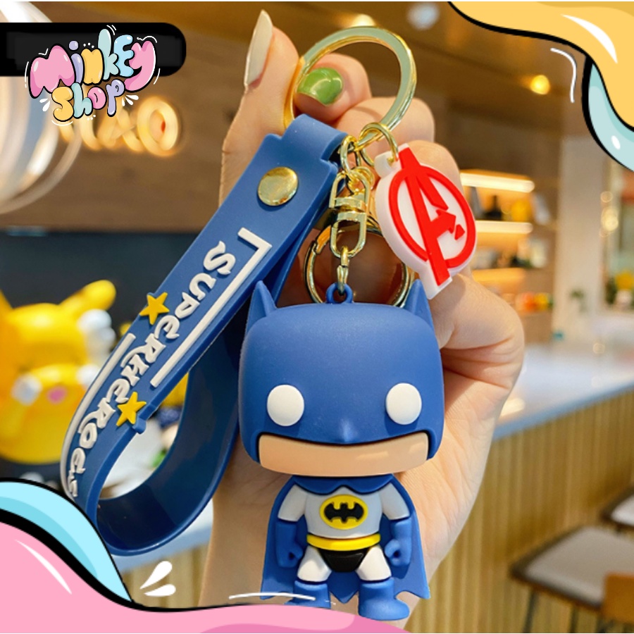 Móc Khóa Đẹp Hình SIêu Anh Hùng Cute phụ kiện Túi Xách dễ thương -Minkey