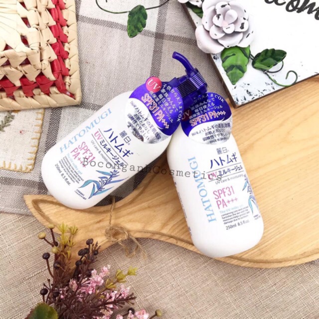 SỮA DƯỠNG THỂ TRẮNG DA CHỐNG NẮNG HATOMUGI SPF31 PA+++