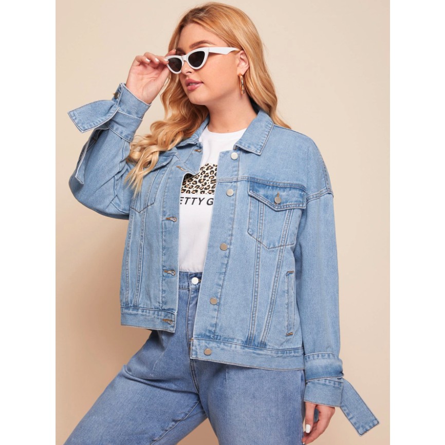 ÁO KHOÁC DENIM JEAN TÚI PHÍA TRƯỚC 75-110KG - AK99