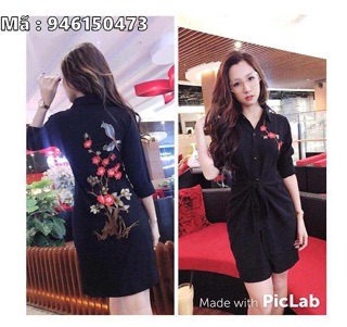 ĐẦM SƠ MI IN HOA NY150104