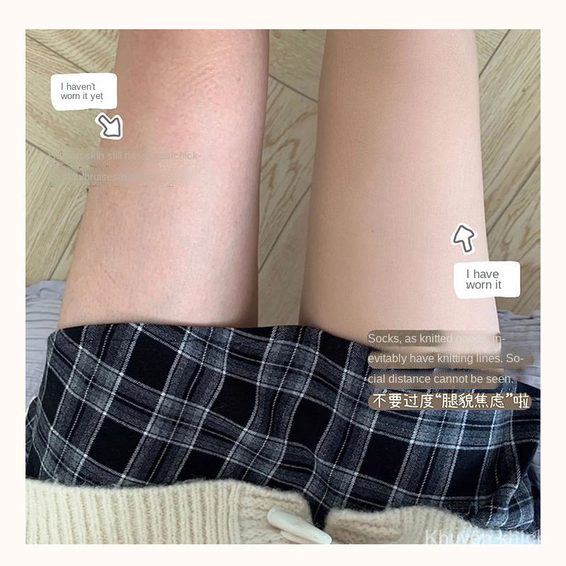 Quần tất legging lông cừu dày màu da nude siêu tự nhiên mặc bên ngoài thời trang xuân thu dành cho nữ