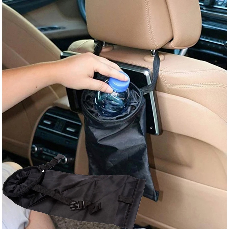 Túi Đựng Rác Bằng Vải Oxford Chống Bụi Gắn Sau Lưng Ghế Xe Hơi
