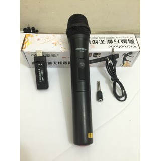 Micro Karaoke Không Dây Cho Loa Kéo Daile V10 (Đen) - Hỗ Trợ Các Thiết Bị Có Jack Cắm 3.5mm Và 6.5mm