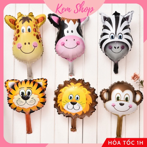 Bóng hình con vật, con thú chủ đề rừng xanh siêu ngộ nghĩnh đáng yêu vui nhộn trang trí sinh nhật cho bé - Kem Shop K228