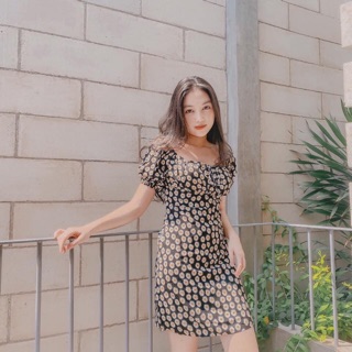 Đầm hoa cúc cúp ngực thắt nơ hot nè 🆕🛒🛒