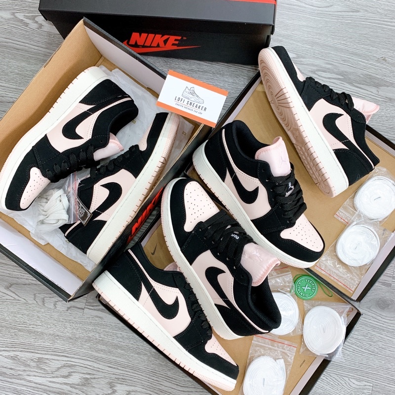 [Ảnh thật + Full phụ kiện] Giày thể thao JD hồng đen cao cấp 1;1 + dây phụ Giày sneaker hot trend