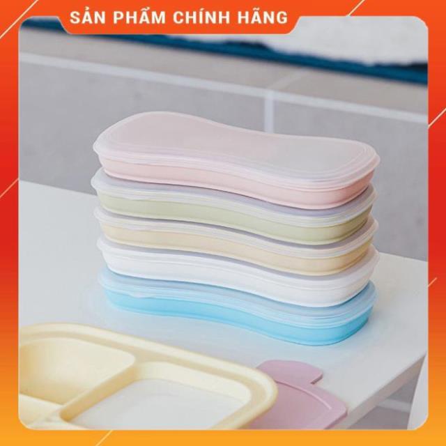 Set thìa dĩa Silicone SPOON & FORK cho bé chính hãng TGM - Made in Hàn Quốc |Thìa dĩa Silicon tập ăn