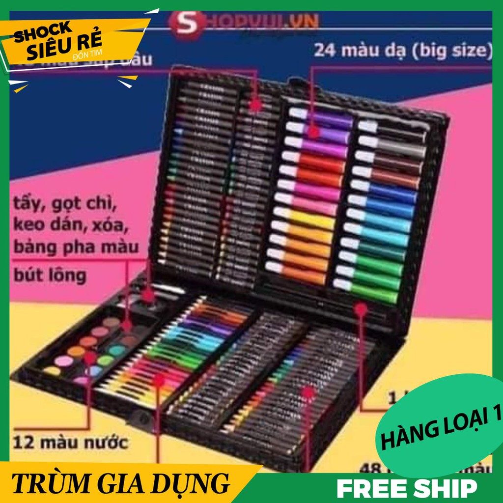Hộp Màu Tập Tô Vẽ Màu 150ct Chi Tiết Dành Cho Bé